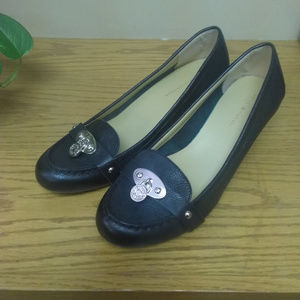 Tommy Hilfiger Leather Loafer Wedge Pumps Size 9M